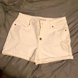 Maurices white high rise shirts